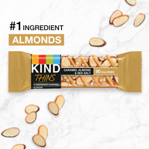 KIND Thins Dark Chocolate, Caramel, Almond & Sea Salt Nut Bars Variety Pack Perspective: top