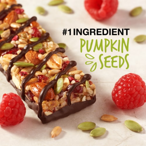 KIND Dark Chocolate Raspberry Pumpkin Seed Bars Perspective: top