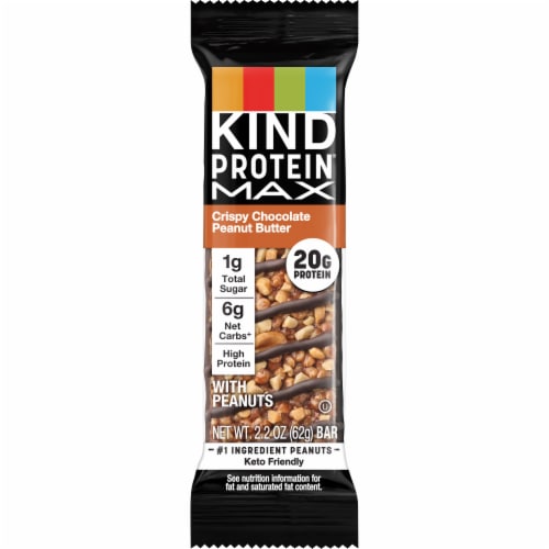KIND Protein MAX Crispy Chocolate Peanut Butter Protein Bars Perspective: top