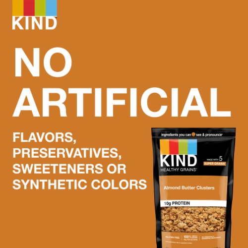 KIND Healthy Grains Almond Butter Protein Granola Clusters Perspective: top