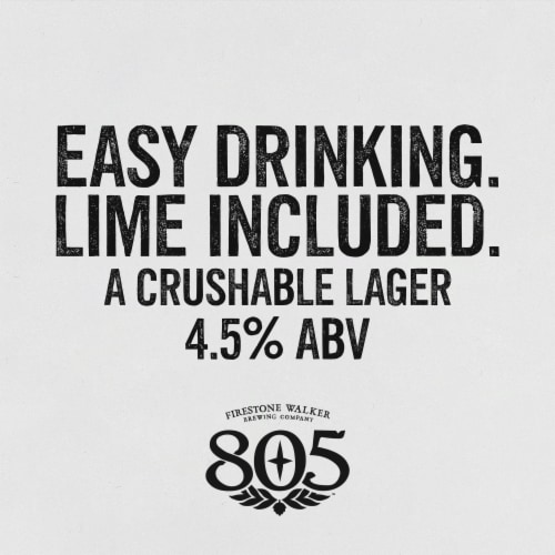 Firestone Walker 805® Original Blonde Ale Craft Beer Single Bottle Perspective: top