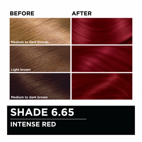Garnier Olia Oil Powered Permanent Hair Color 6.65 Intense Red Perspective: top