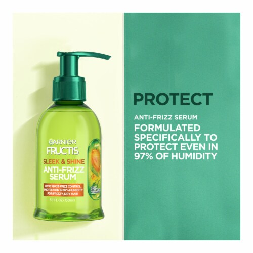 Garnier Fructis Sleek and Shine Anti Frizz Hair Serum with Argan Oil for Frizzy, Dry Hair Perspective: top