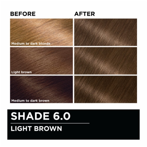 Garnier Olia Oil Powered Permanent Hair Color 6.0 Light Brown Perspective: top
