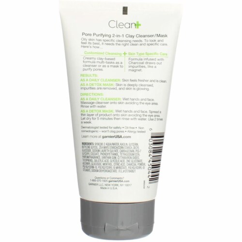 Garnier SkinActive Clean+ 2-in-1 Clay Cleanser/Mask Perspective: top