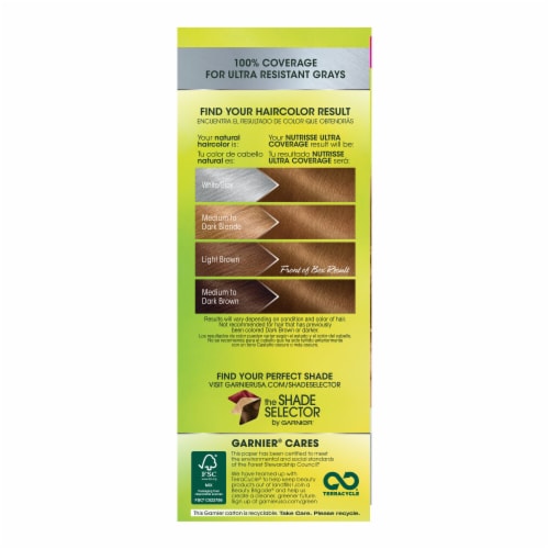 Garnier Nutrisse Ultra Coverage Nourishing Permanent Hair Color 630 Deep Light Golden Brown Perspective: top