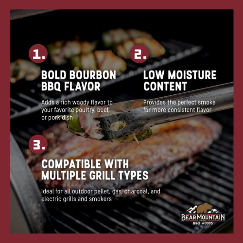 Bear Mountain® BBQ Craft Blends Bourbon BBQ Wood Smoker Pellets Perspective: top