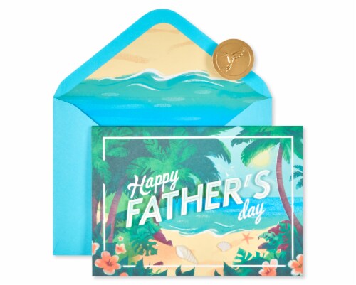 Papyrus Father's Day Card (Beach Vacation) Perspective: top
