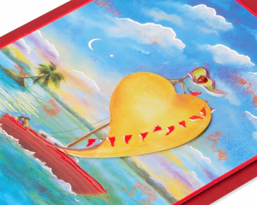 Papyrus Anniversary Card (Sailboat) Perspective: top