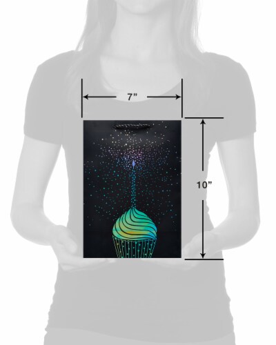 American Greetings #5 Birthday Cupcake Gift Bag Perspective: top