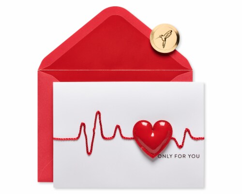 Papyrus Romantic Valentine’s Day Card (Heart Beat) Perspective: top