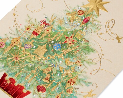 Papyrus Christmas Card (Christmas Tree) Perspective: top