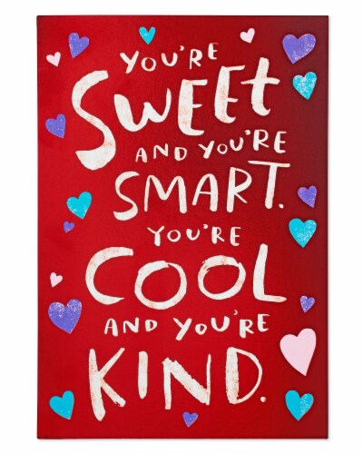 American Greetings #55 Valentine's Day Card for Kids (Sweet and Smart) Perspective: top
