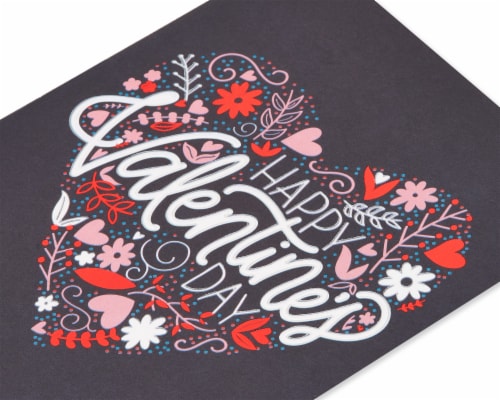 American Greetings #59 Valentine's Day Card (Floral Heart) Perspective: top