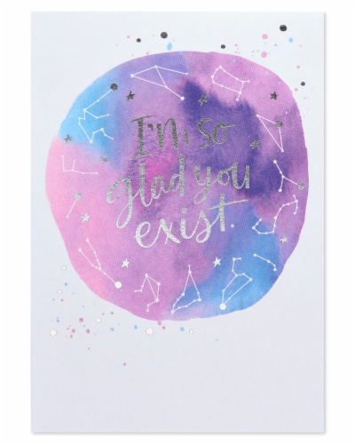 American Greetings #21 Birthday Card (Glad You Exist) Perspective: top