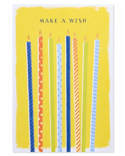 American Greetings #60 Birthday Card (Make a Wish) Perspective: top
