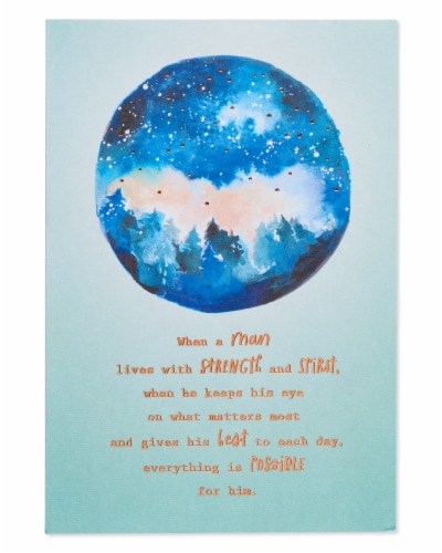 American Greetings Birthday Card for Man - Strength and Spirit (#26) Perspective: top