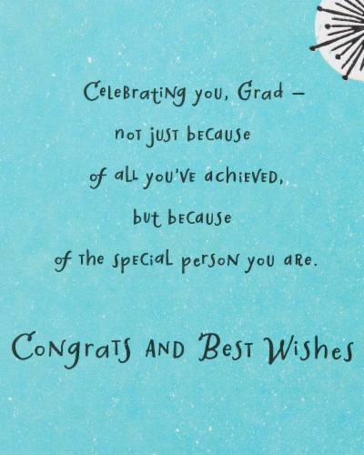 American Greetings #58 Graduation Card (Dandelions) Perspective: top