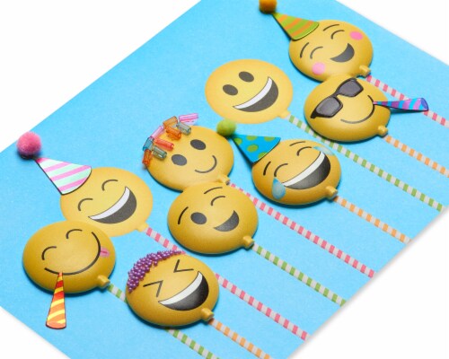 Papyrus Birthday Card - Emojis (#45) Perspective: top
