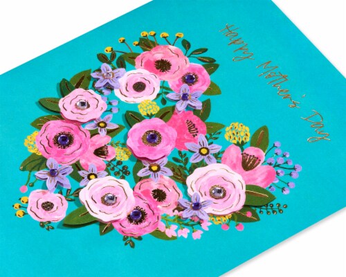 Papyrus Mother's Day Card (Floral Heart) Perspective: top