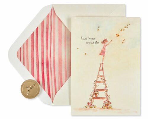 Papyrus Graduation Card for Her (Reach for the Stars) Perspective: top
