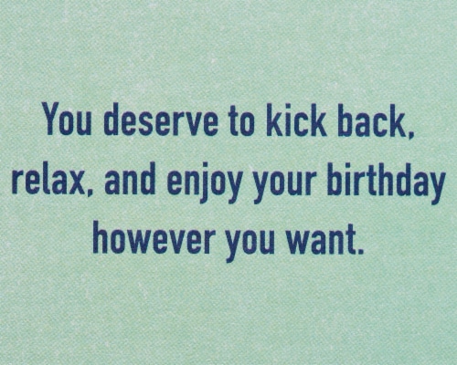 American Greetings #34 Funny Birthday Card (Sloth) Perspective: top