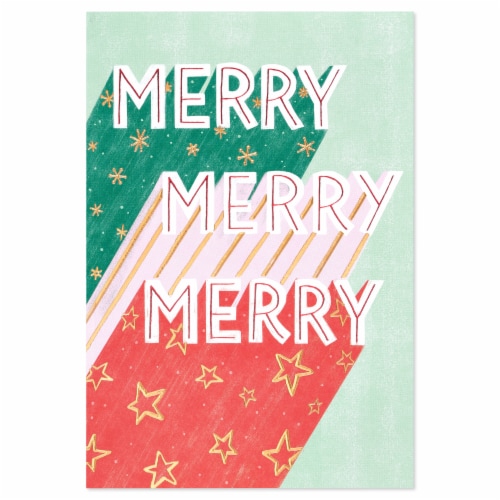 American Greetings #58 Christmas Card (Merry Merry Merry) Perspective: top