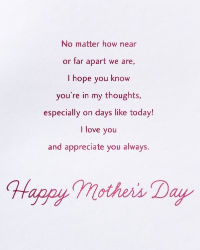 American Greetings #60 Mother's Day Card (Grateful) Perspective: top