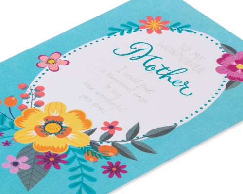 American Greetings #59 Mother's Day Card (Wonderful Mother) Perspective: top