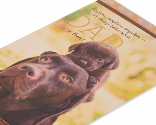 American Greetings #59 Father's Day Card (Dogs) Perspective: top