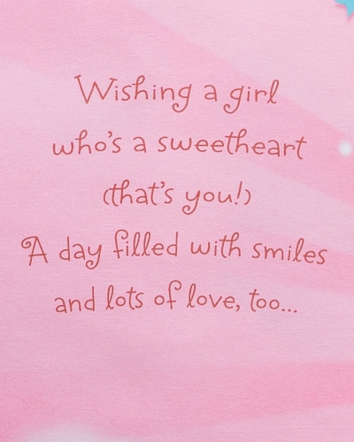 American Greetings Unicorn Valentine's Day Card for Daughter with Stickers (Magical) Perspective: top
