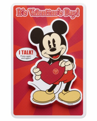 American Greetings Valentine's Day Card for Kids with Sound (Mickey Mouse) Perspective: top