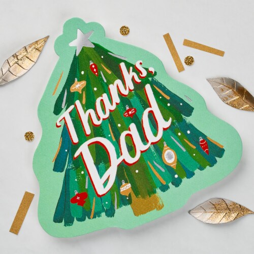 American Greetings Thanks Christmas Greeting Card For Dad Perspective: top