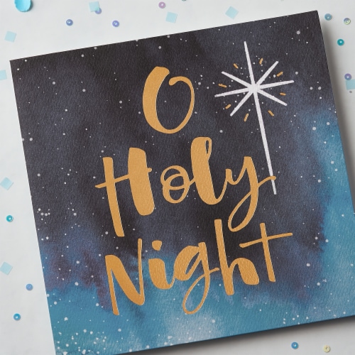 American Greetings Religious Christmas Greeting Card (Holy Night) Perspective: top