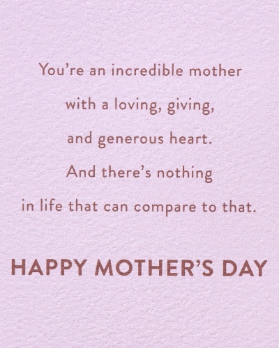 American Greetings Mother's Day Card for Mom (M For Mom) Perspective: top