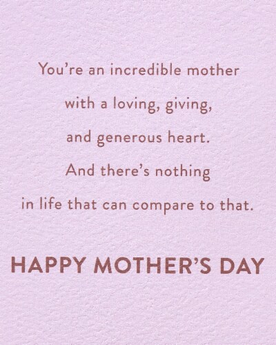 American Greetings Mother's Day Card for Mom (M For Mom) Perspective: top