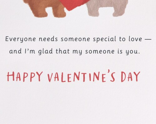 American Greetings Valentine's Day Card (Cute Bears) Perspective: top