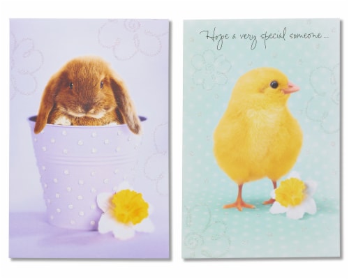 American Greetings Easter Cards for Kids (Bunny and Chick) Perspective: top