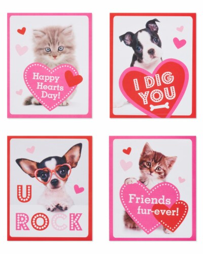 American Greetings Pets Valentine's Day Stickers Perspective: top