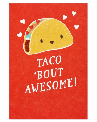 American Greetings Valentine's Day Card (Taco) Perspective: top