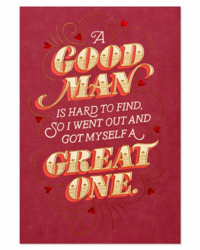 American Greetings Valentine's Day Card (Good Man) Perspective: top