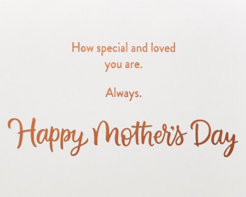 American Greetings #58 Mother's Day Card (Painterly Flowers) Perspective: top