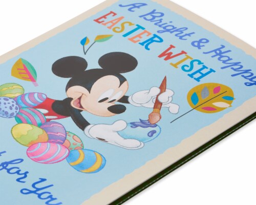 American Greetings Mickey Mouse Easter Greeting Card with Foil Perspective: top