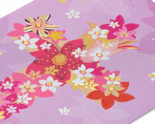 American Greetings Religious Floral Easter Card with Foil Perspective: top