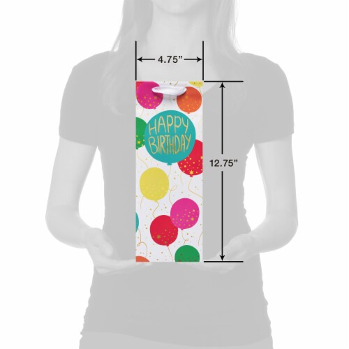 American Greetings Birthday Beverage Bag - Happy Birthday Balloons (#9) Perspective: top