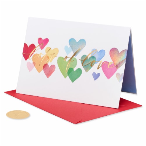 Papyrus Valentine's Day Card (Lots of Love Hearts) Perspective: top