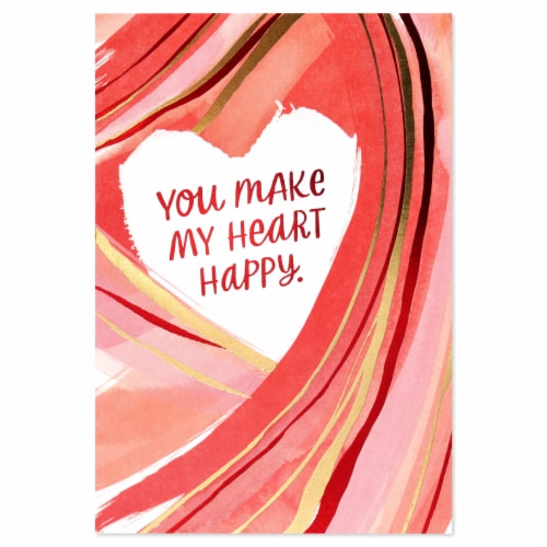 American Greetings #61 Valentine's Day Card - You Make My Heart Happy Perspective: top