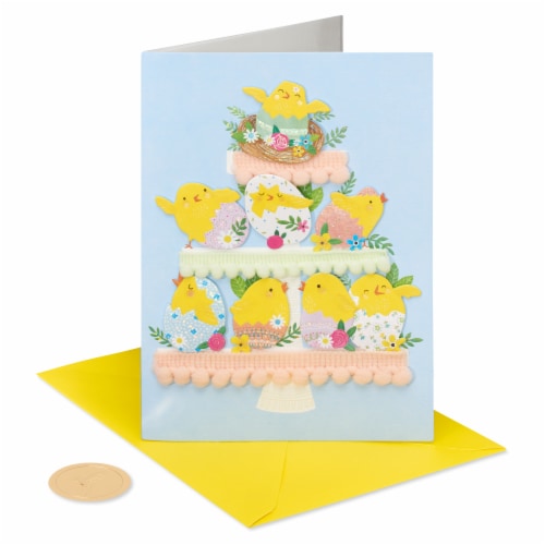 Papyrus Easter Card (Easter Chicks) Perspective: top