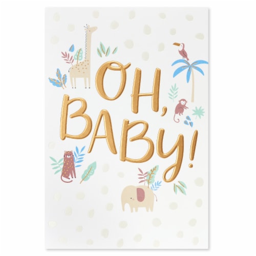 American Greetings Baby Shower Card - Oh Baby (#19) Perspective: top