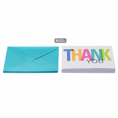 American Greetings #15 Blank Thank You Cards (Colorful) Perspective: top